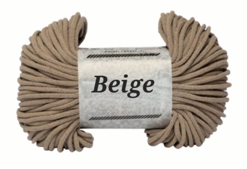 Garn-Farbmuster Beige für die Katzenhöhle Katzenkopf; kein Foto einer fertigen Höhle