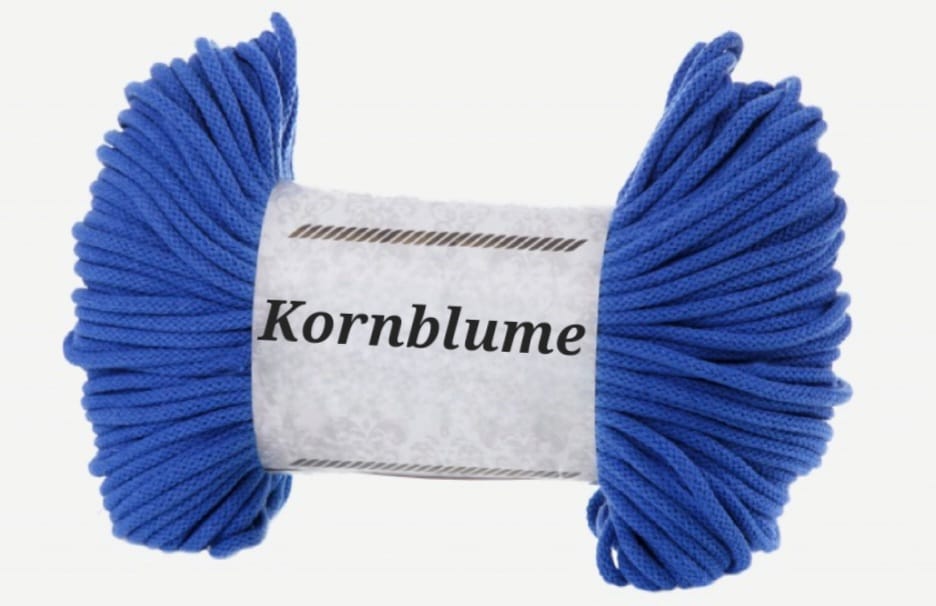 Garn-Farbmuster Kornblume für die Katzenhöhle Katzenkopf; kein Foto einer fertigen Höhle