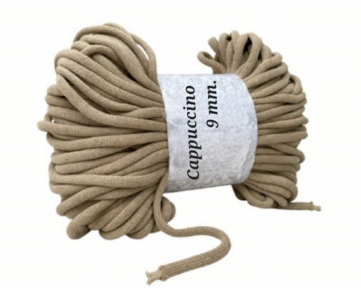 Garn-Farbmuster Cappuccino, 9 mm Baumwollgarn