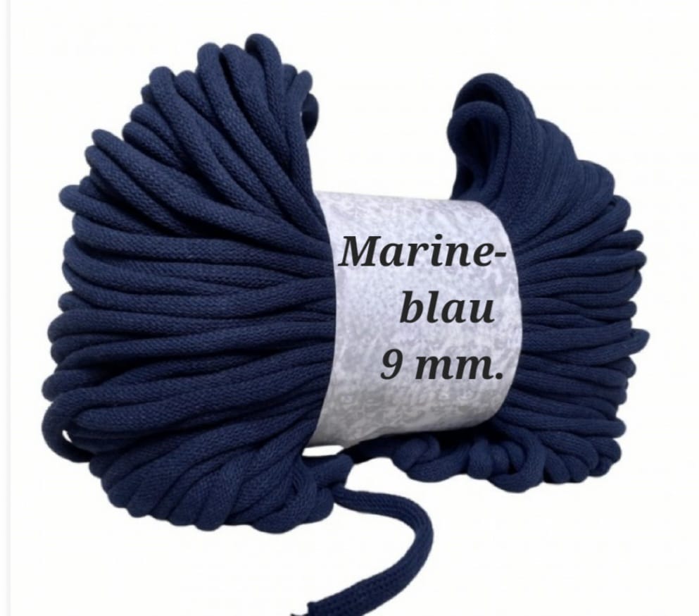 Garn-Farbmuster Marineblau, 9 mm Baumwollgarn
