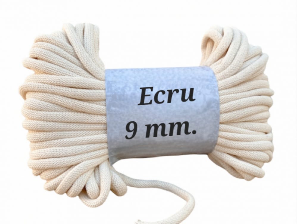 Garn-Farbmuster Ecru, 9 mm Baumwollgarn