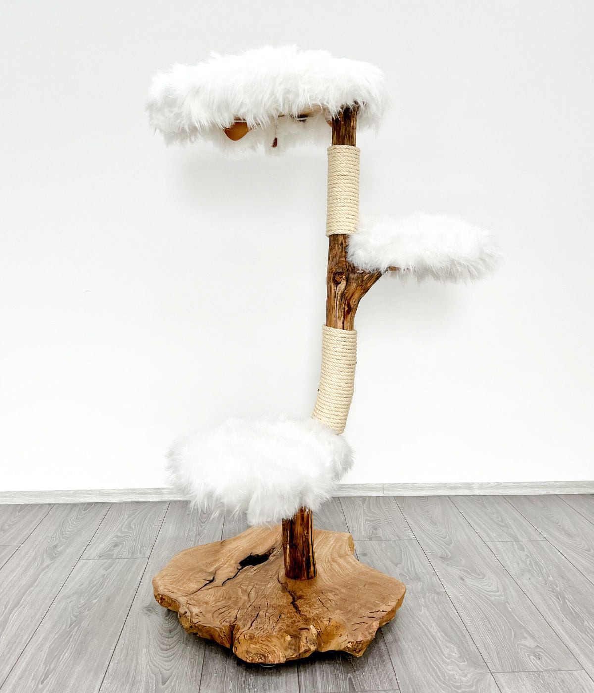 Kleiner Naturkatzbaum mit Wurzelholzplatte