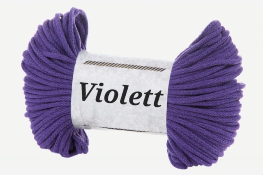 Garn-Farbmuster Violett für die Katzenhöhle Katzenkopf; kein Foto einer fertigen Höhle