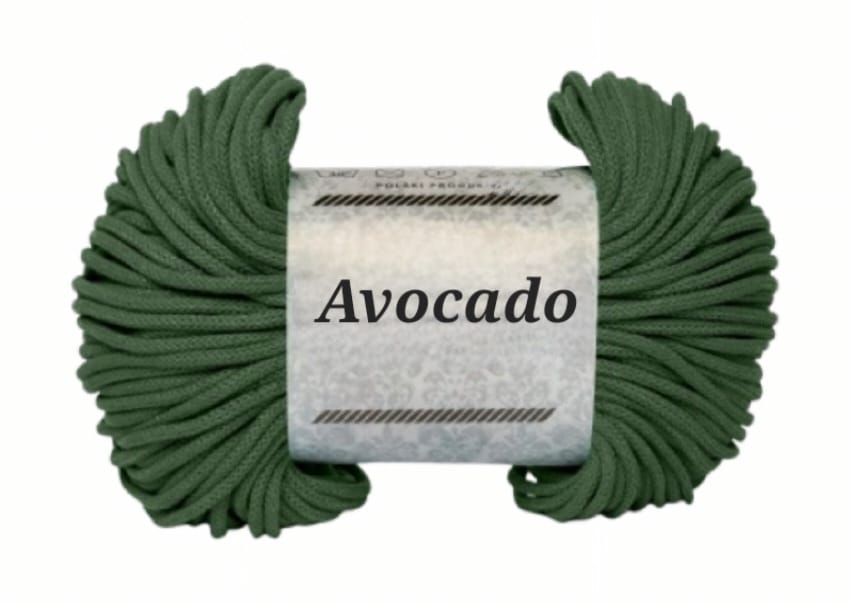Garn-Farbmuster Avocado für die Katzenhöhle Katzenkopf; kein Foto einer fertigen Höhle